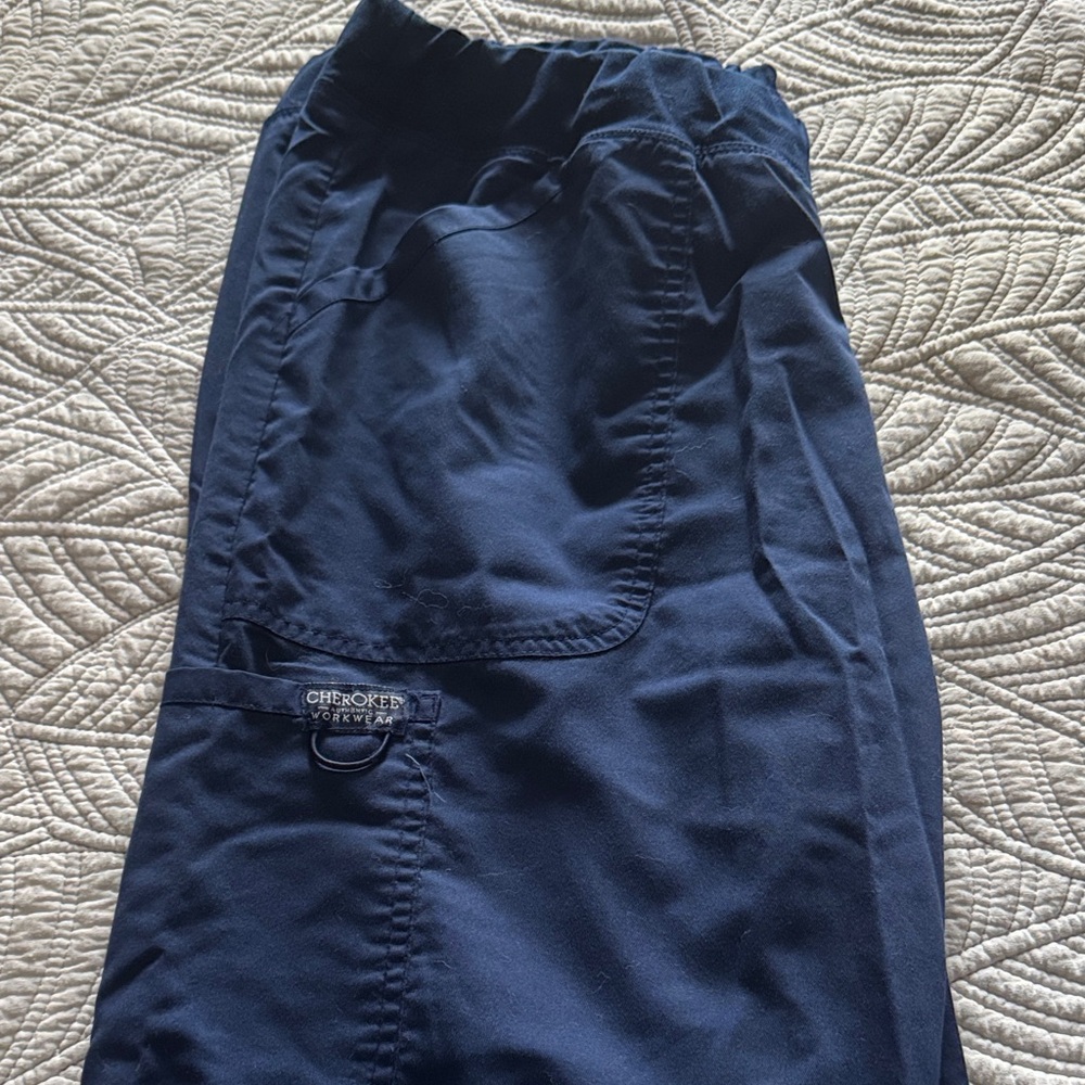 Cherokee Dark Blue Navy Scrub Pants